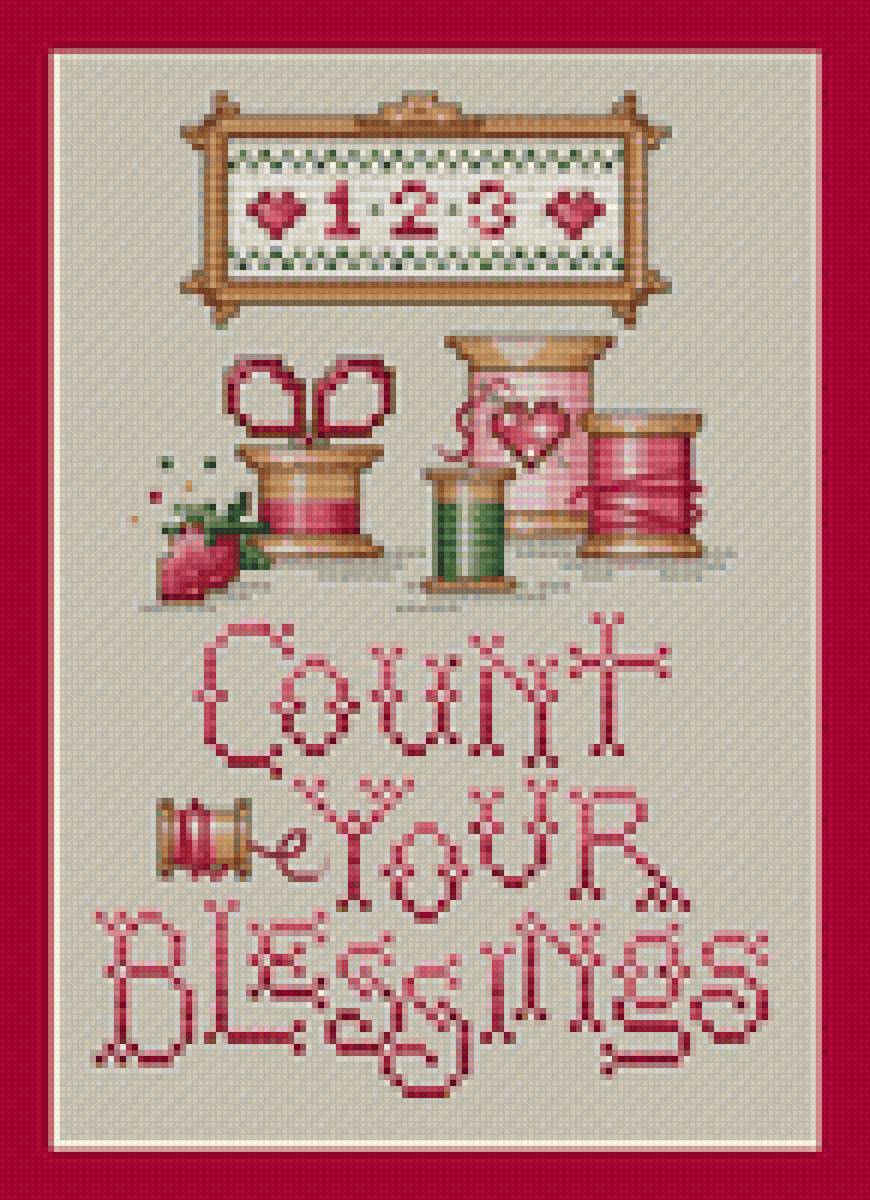 Count Your Blessings - bordado, carretes, costura, hilos - предпросмотр