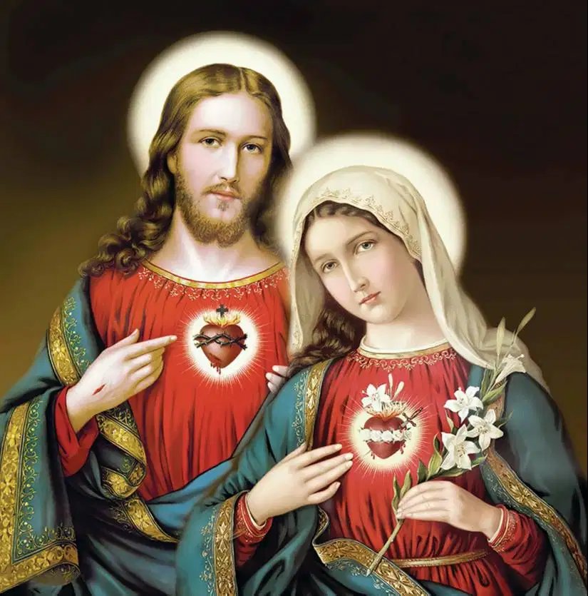 Corazones de Jesús y María - religioso - оригинал