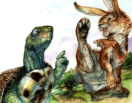 кролик и черепаха - кролик - оригинал
