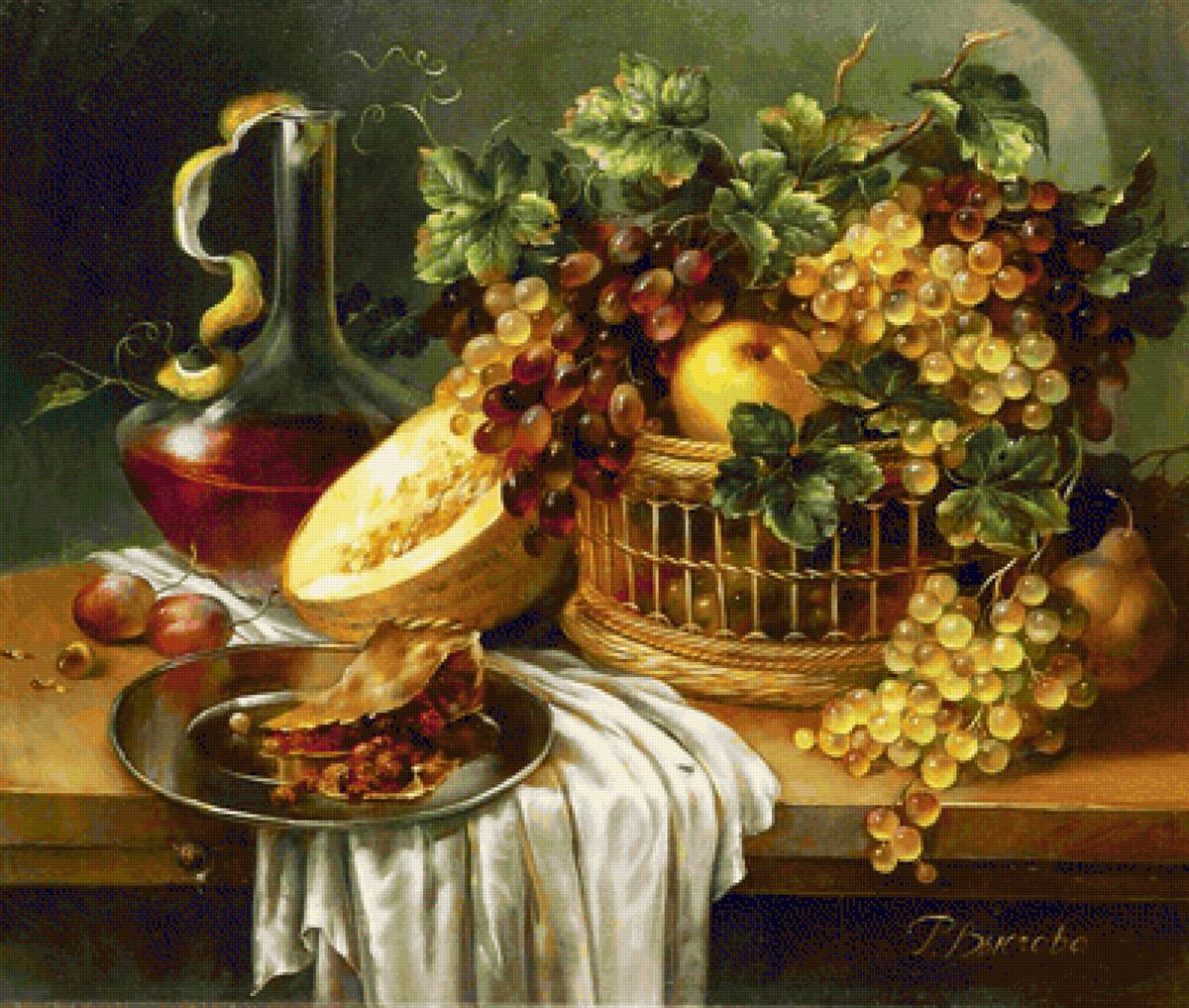 РИММА ВЬЮГОВА. СОЧНЫЙ НАТЮРМОРТ - натюрморт, фрукты - предпросмотр