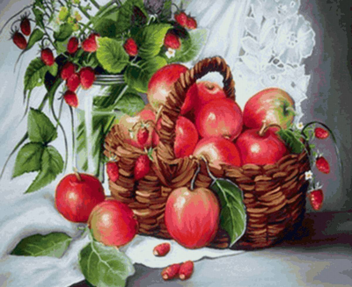Натюрморт с яблоками - предпросмотр