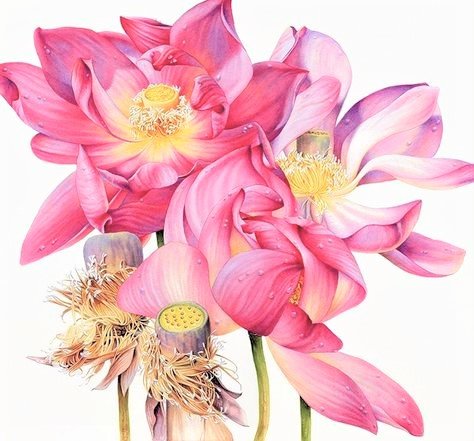 Red Lotus-australian flowers - цветы - оригинал