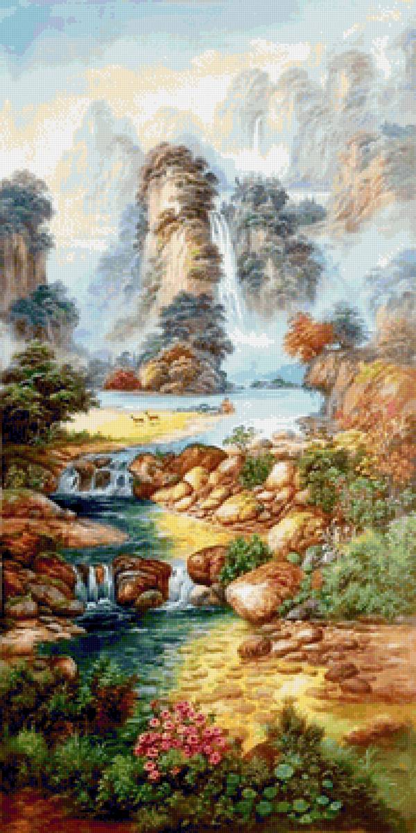 горная река - пейзажи - предпросмотр