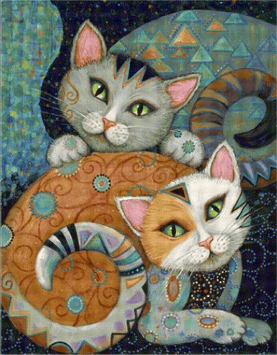 Gatos. - animais. ilustração. - предпросмотр