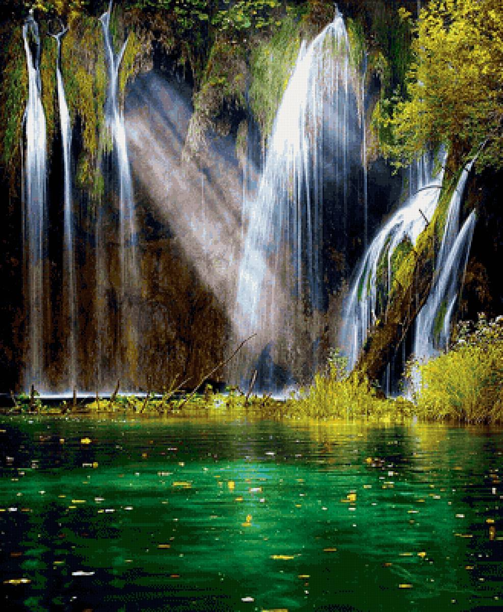 Показать картинку. Плитвицкие озёра водопады. Карлинвилль водопад. Вриндаван водопады. Табиат манзараси.