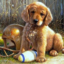 Схема вышивки «Щенок»