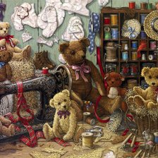 Схема вышивки «Плюшевые мишки»