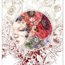 Схема вышивки «Она спит»