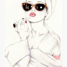 audrey pintanse els llavis