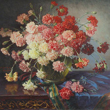 Схема вышивки «Натюрморт гвоздик»