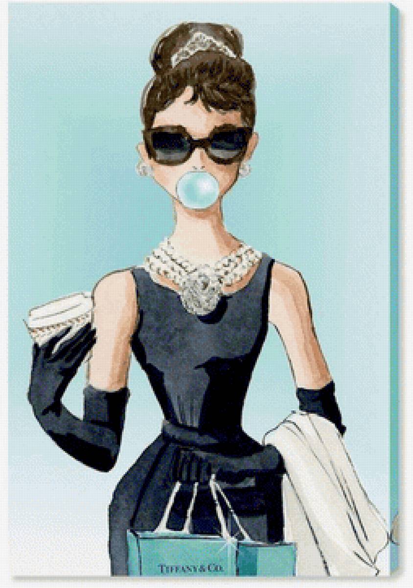 audrey tiffanis con xiclet azul - предпросмотр