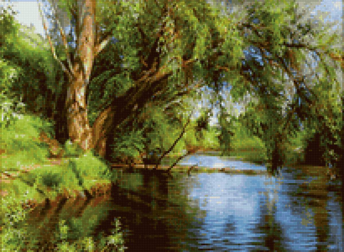 У реки - пейзаж - предпросмотр