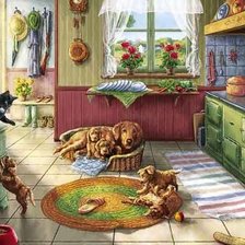 Схема вышивки «mis mascotas»