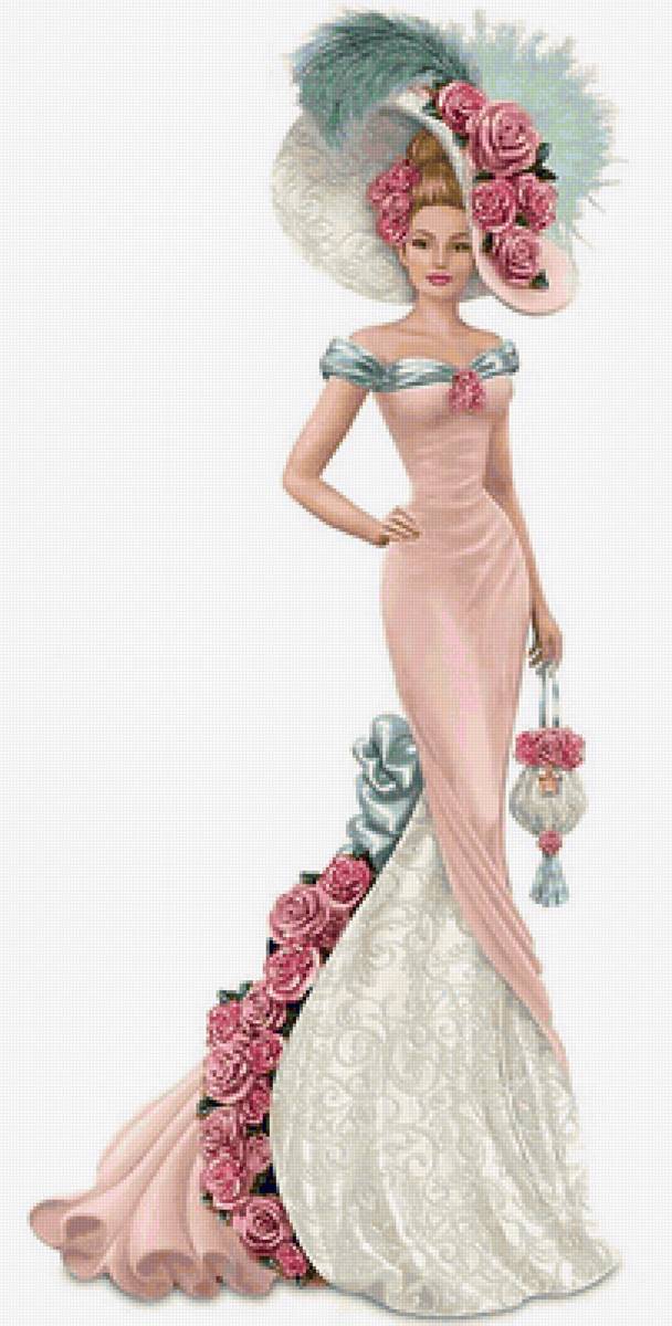 Dama de rosa - persona - предпросмотр