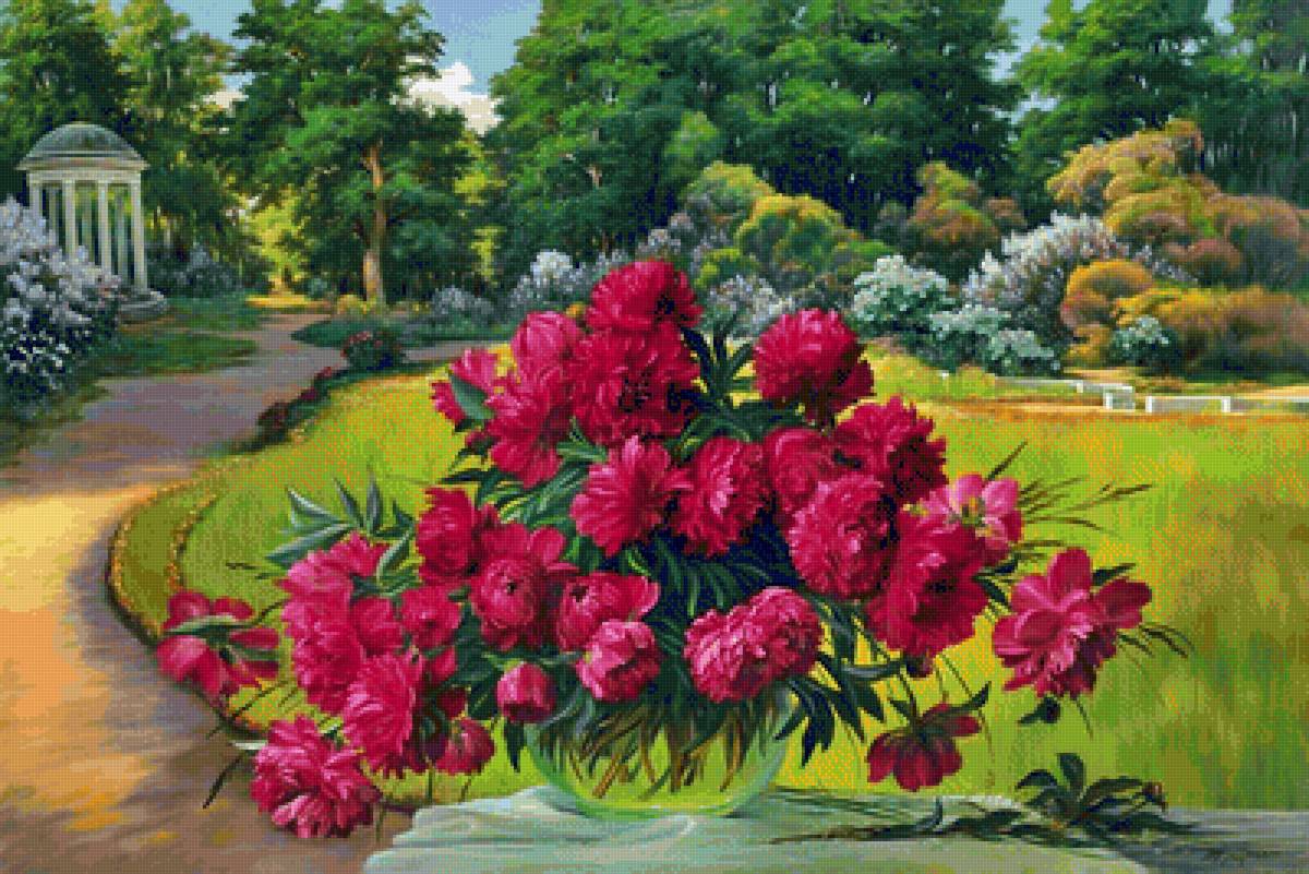 Jardim na primavera. - flores .jardim .arvores. - предпросмотр