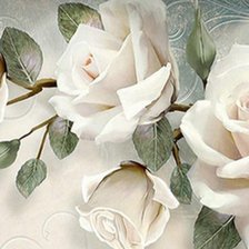 Схема вышивки «Белые розы»