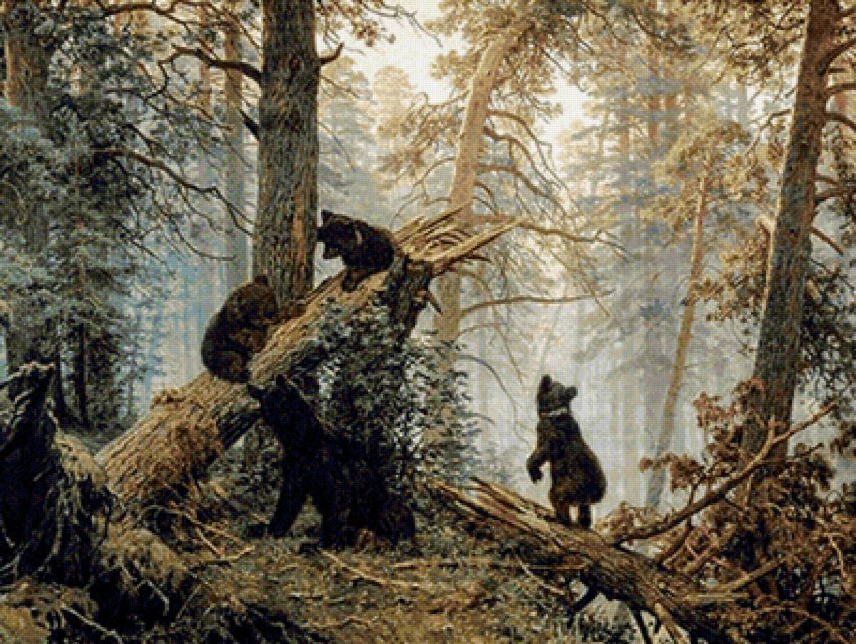 Мишки в сосновом бору - предпросмотр