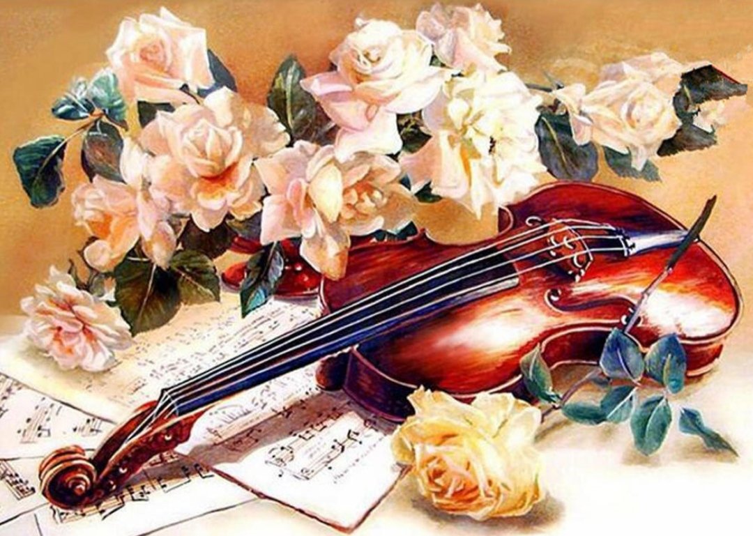 Скрипка и розы - оригинал