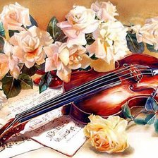Скрипка и розы