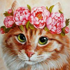 Схема вышивки «Котик»