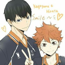 Схема вышивки «Kageyama&Hinata»