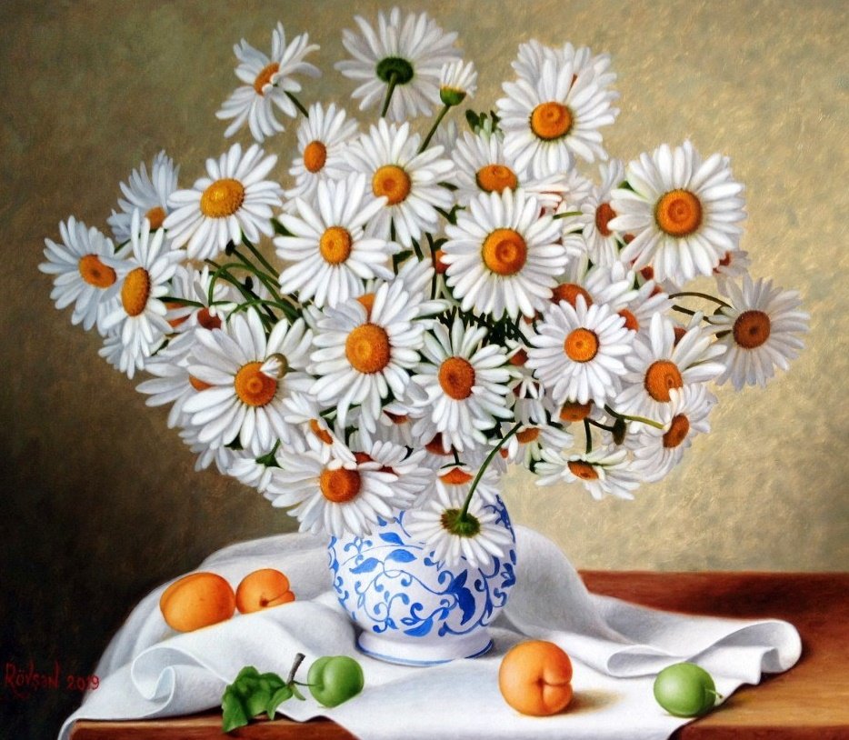 Boque de camomila. - flores. frutas . - оригинал