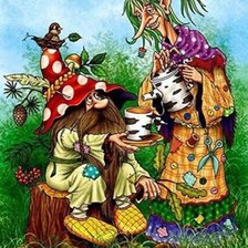 Схема вышивки «Леший и кикимора»