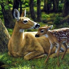 Схема вышивки «Мама и малыш»