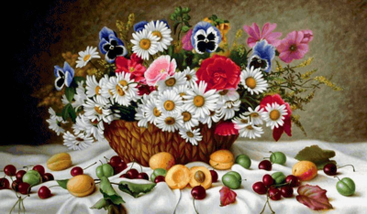 Mesa,decorada.com flores e frutas. - flores. frutas . - предпросмотр