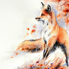 Схема вышивки «лиса»