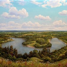 Схема вышивки «река»