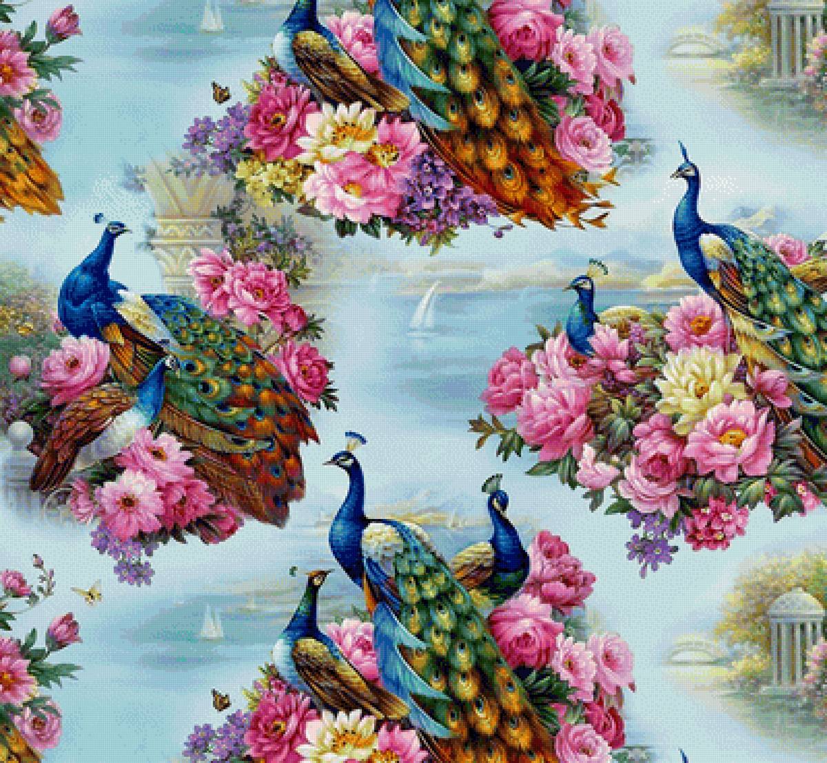 павлины - животные - предпросмотр