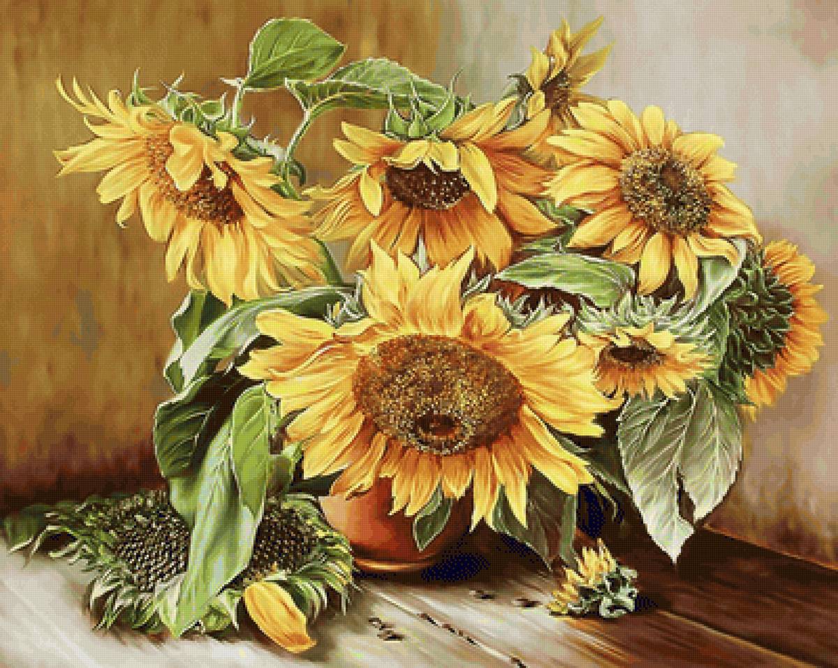 Подсолнухи - подсолнухи - предпросмотр