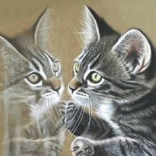 Схема вышивки «Котёнок»