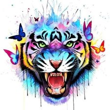 Схема вышивки «Тигр»