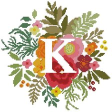 Оригинал схемы вышивки «Letter K» (№2372261)