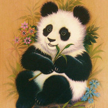 Оригинал схемы вышивки «Панда» (№2372622)