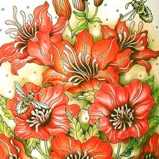 Схема вышивки «Цветы»