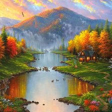 Схема вышивки «Пейзаж»