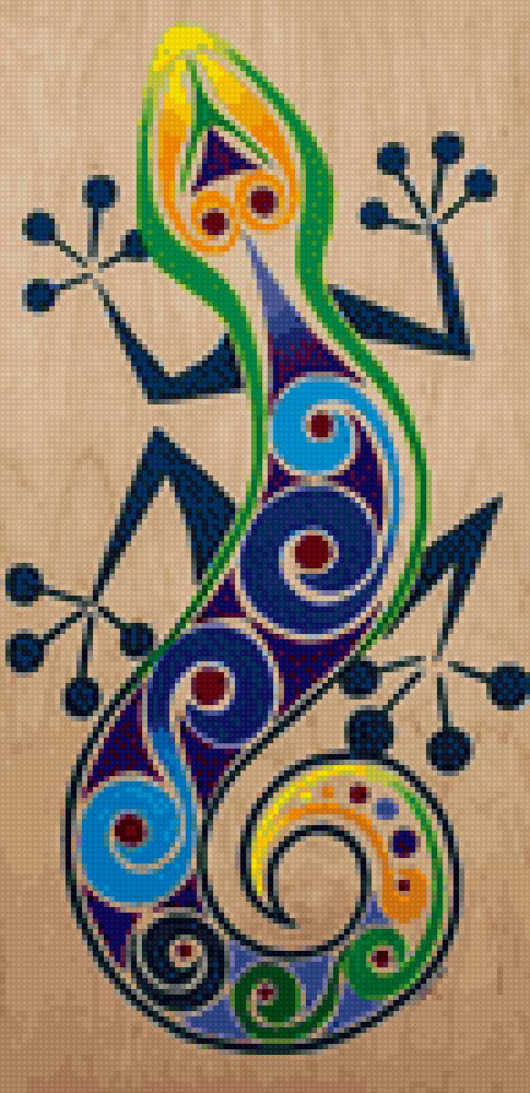 цветная ящерка - ящерица - предпросмотр