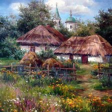 Оригинал схемы вышивки «село украинское мих.беркос» (№2373499)