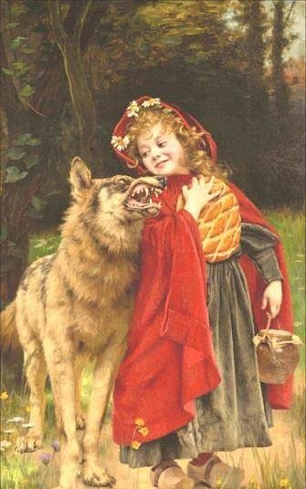 Красный плащ и волк - оригинал