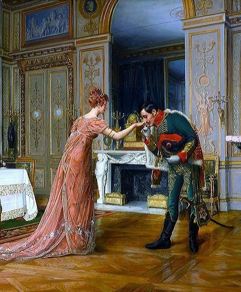 сватовство гусара - люди, живопись, пара, художники - оригинал