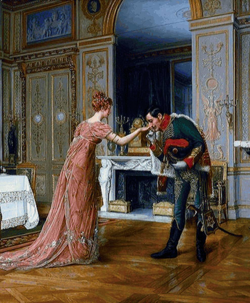 сватовство гусара - живопись, художники, люди, пара - предпросмотр