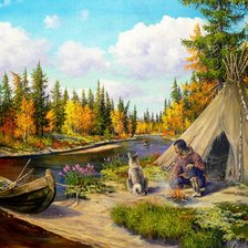 Схема вышивки «Тайга»