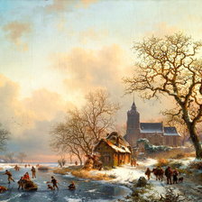 Схема вышивки «пейзаж»