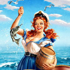 Схема вышивки «Рыбачка»