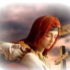 Схема вышивки «Virgen y su hijo»