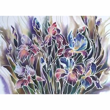 Схема вышивки «ирисы»