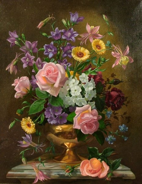 натюрморт цветы - цветы, ваза, натюрморт - оригинал